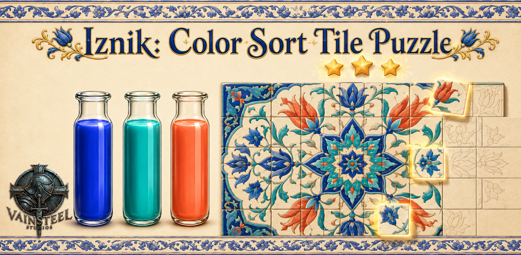 Iznik: Color Sort Tile Puzzle key art