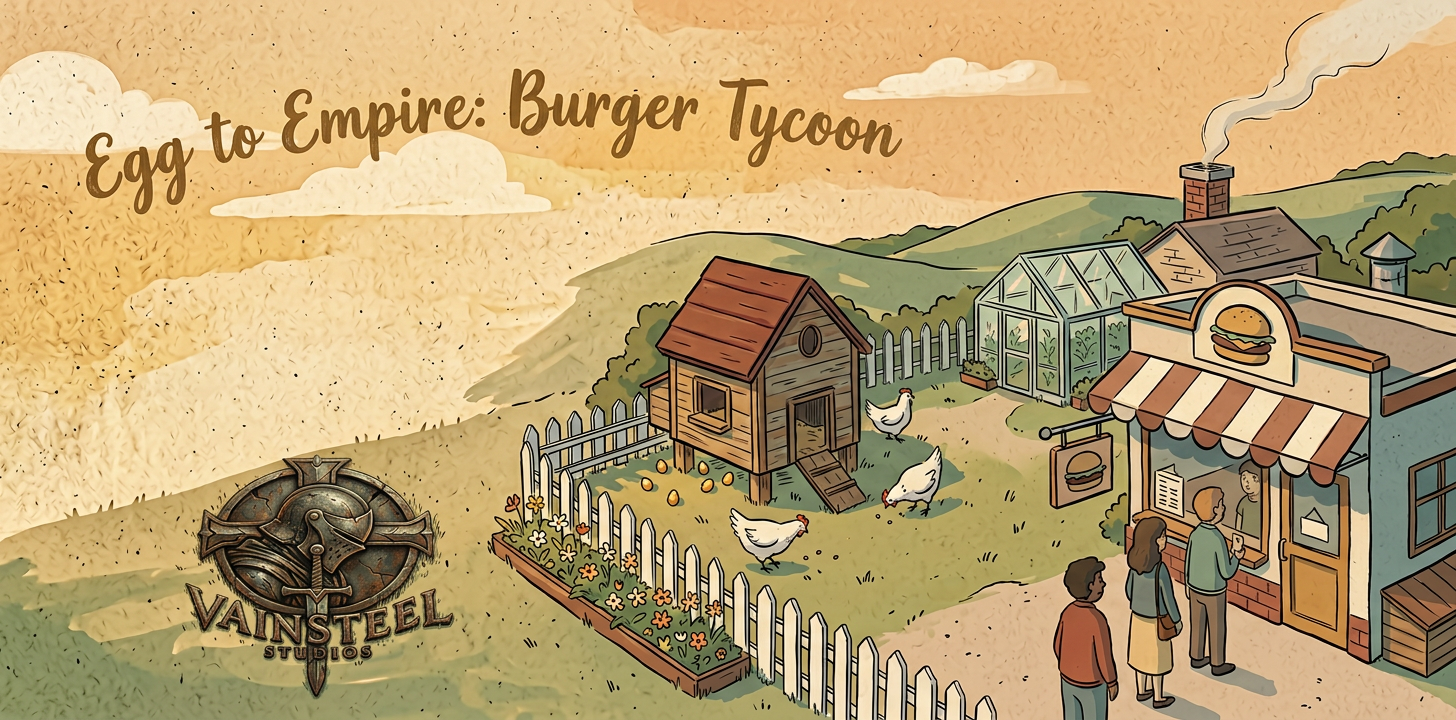 Egg to Empire: Burger Tycoon key art
